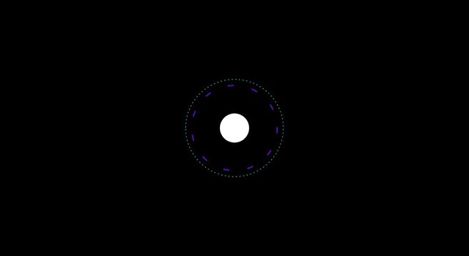 Minimalist hud loading spinner animation with pulsing circular interface animation