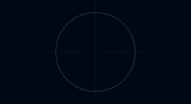 Minimalist hud target reticle animation with pulsing circular interface animation