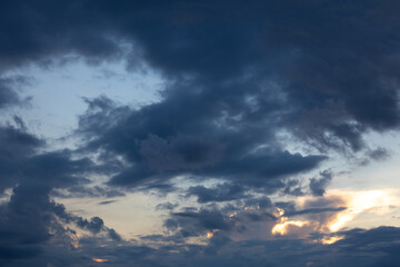 Obraz premium Dramatic Dark Clouds at Dusk