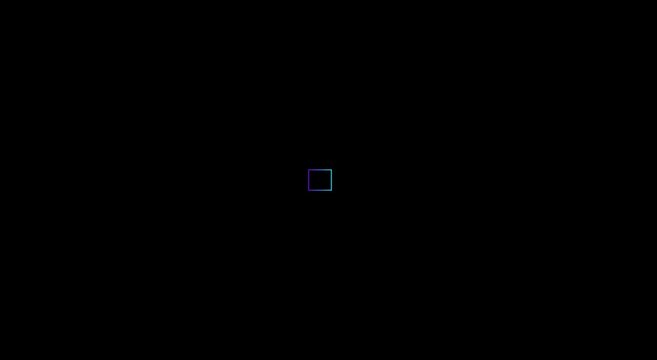 Minimalist neon gradient rectangular frame border animation on animation black background