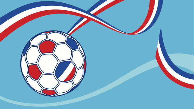 Soccer ball and world flags illustration representing international football tournament atmosphere.