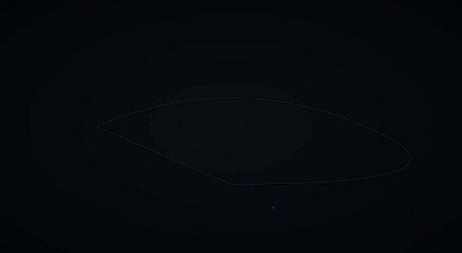 Minimalist radar scan interface with pulsing digital data points animation
