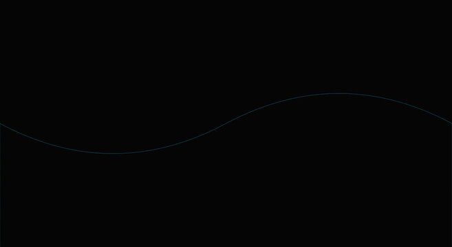 Minimalist sine wave animation: smooth blue oscillating line on animation black background