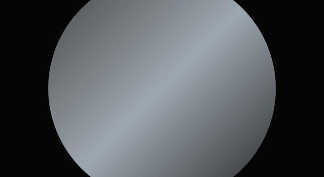 Minimalist silver metallic circle gradient animation background, with soft light reflection