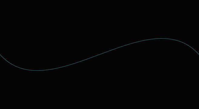 Minimalist sine wave animation: smooth oscillating line on animation black background