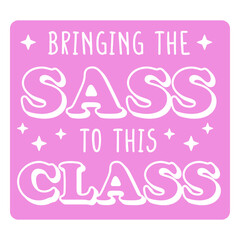 Obraz premium Pink sticker bring the sass to this class