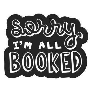 Playful booked status graphic