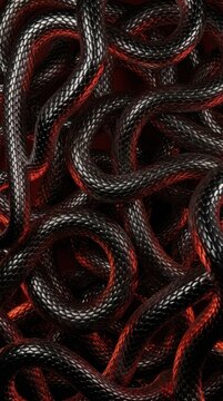 Intricate twisted ropes create a dark dramatic texture with bold lighting for moody visual effects