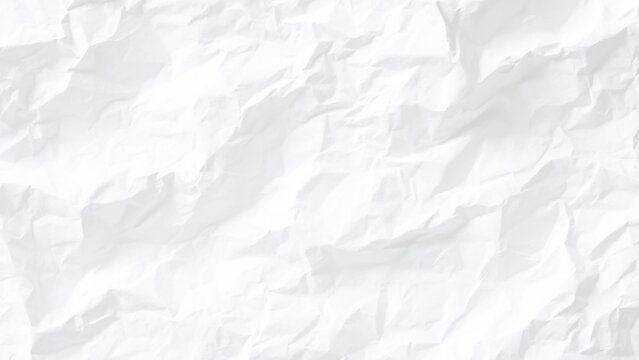 Crumpled white paper texture background with wrinkles and creases everywhere smoothly
