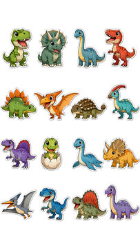dinosaur type sticker logo