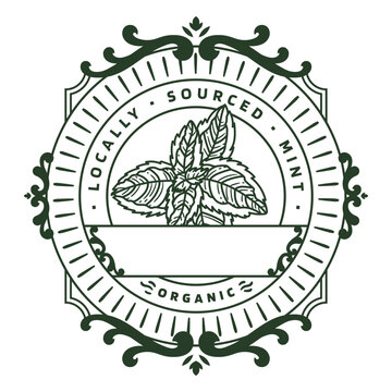 Logo with a mint leaf 