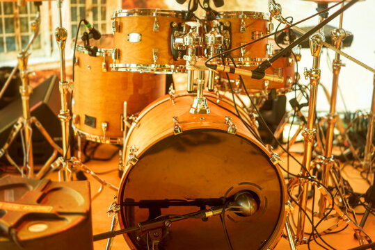 live drums on the stage