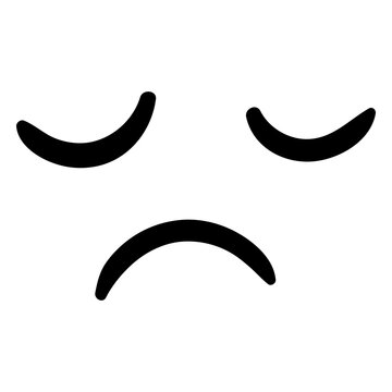Simple sad face emoticon design