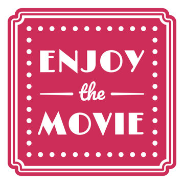 Bold typography movie themed design with decorative border t-shirt design