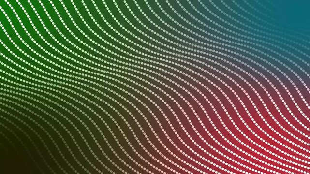 Abstract wavy pattern of dotted lines on gradient background animation