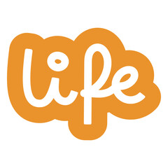 Obraz premium Playful life word design