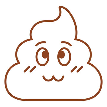 Cartoon poop icon