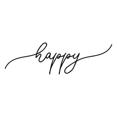 Obraz premium Charming happy quote design