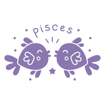 Cute pisces fish illustration