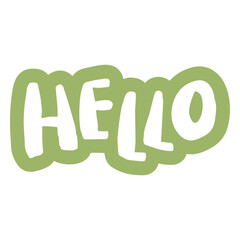 The word hello in green © Vexels