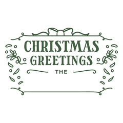 Vintage christmas greetings design © Vexels