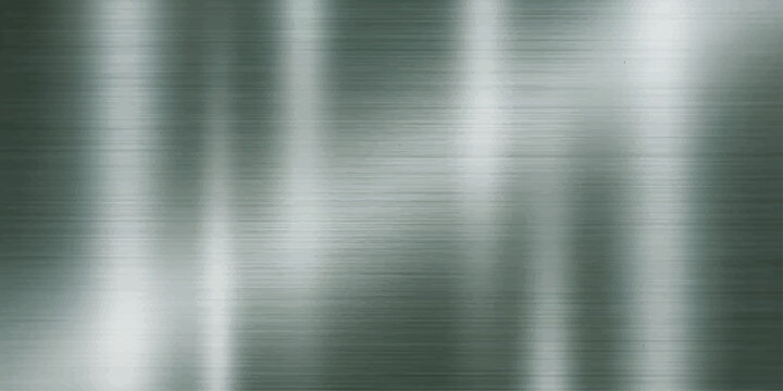 Brushed metal texture with vertical highlights and reflections creating a sleek, modern background suitable for industrial or technological themes.