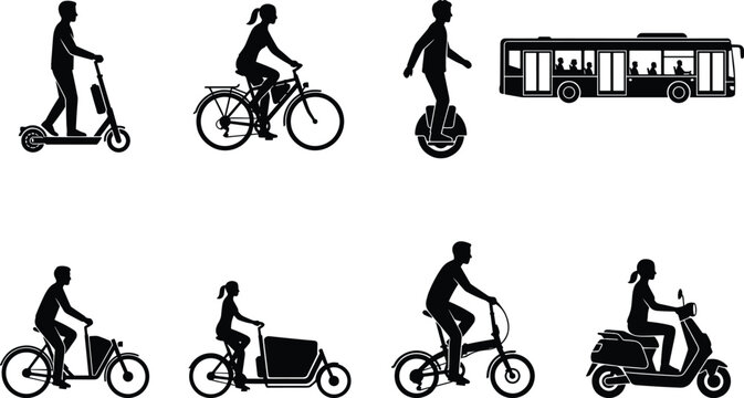 Vector silhouettes of nightclub DJs mixing music tracks on audio controllers turntables and mixers at festival concert stages