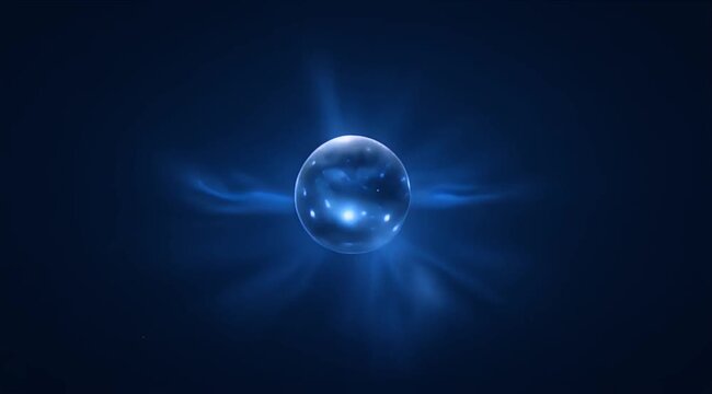 Space Neutron star blue energy glowing sphere cosmic light deep space abstract background futuristic orb science fiction space art stellar object space glow energy field celestial object futuristic