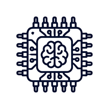 Microchip with brain circuit design.