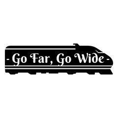 Obraz premium Stylish train design with motivational quote