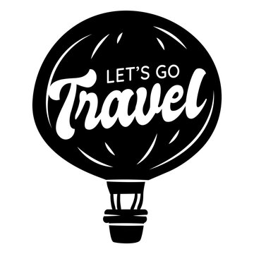 Adventure hot air balloon travel quote design