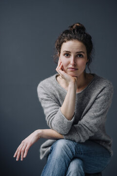Portrait of pensive young woman