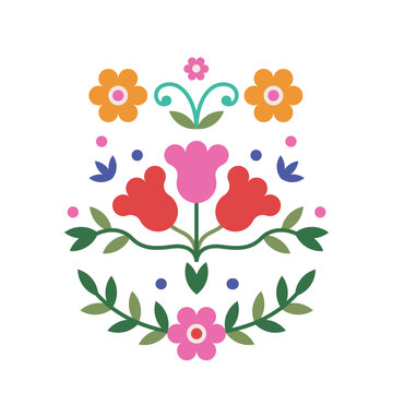Vibrant floral bouquet illustration design