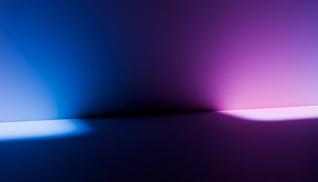 Abstract pink and blue gradient illuminated background