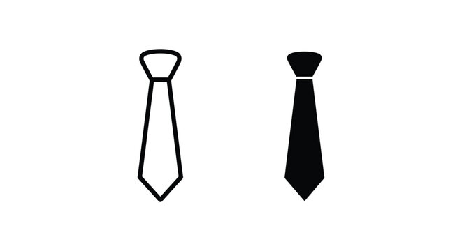 Minimal black and white tie illustration