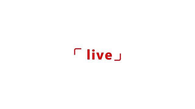 Live Stream sign. Red symbol, button of live streaming, broadcasting