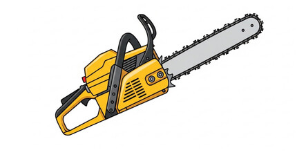 Fototapeta premium Chainsaw Power Tool Single Icon Vector Illustration