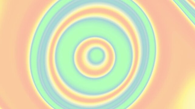 Delicate pastel concentric rings blend through smooth rainbow gradients. Radiant circular layers and subtle motion effects generate a clean and harmonious visual backdrop.