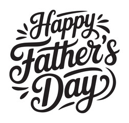 Naklejka premium Happy Fathers Day Calligraphy On a White background