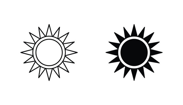 Simple sun and eclipse illustration