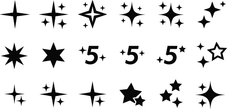 Black star and plus sign on white background arranged in grid pattern black stars plus signs symbols