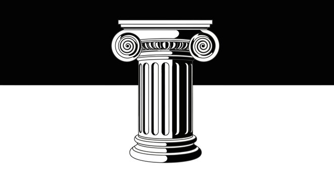 Illustration of a classic ancient column.