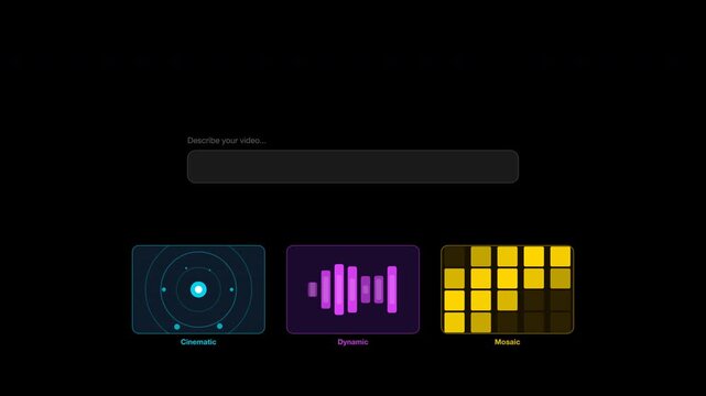 Suitable for futuristic web design or techrelated projects, this visual collection includes icons, planets, sound waves, grids, and yellow boxes.