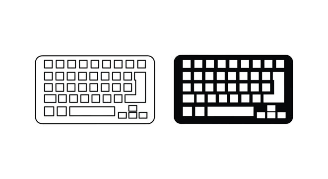 Minimalist keyboard layouts comparison illustration
