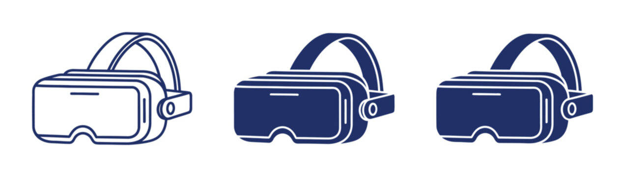 Virtual reality vr headset goggles icon for immersive digital gaming