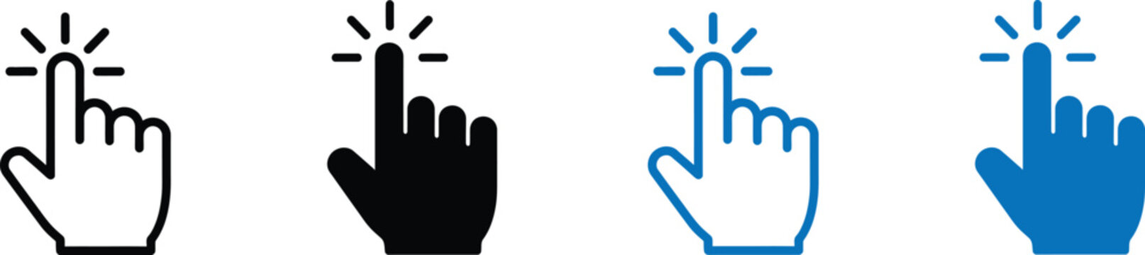 clicking hand icon cursor pointer