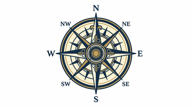 Compass Navigation Tool Direction Indicator.