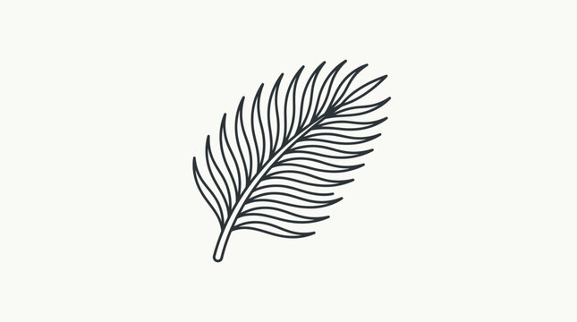Detailed illustration of single feather.