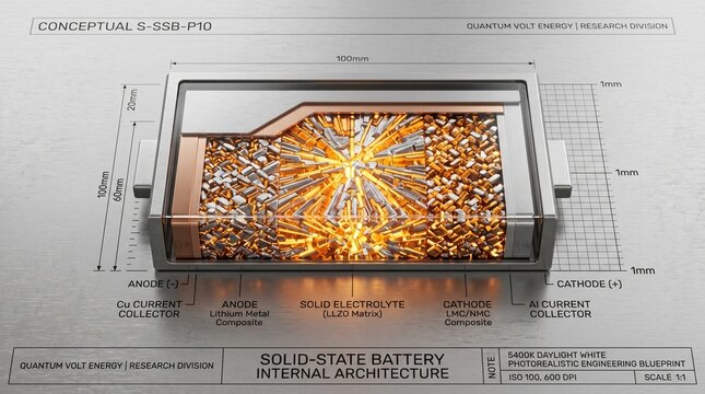 Solid-state battery internal architecture, conceptual design, energy storage technology, innovative power solution
