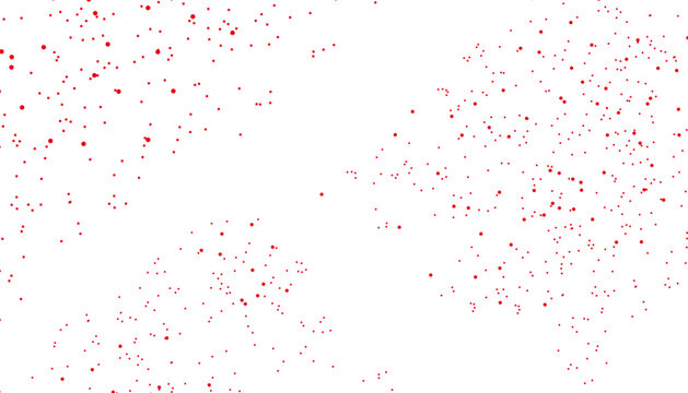 Abstract digital background, featuring a dense, cluster of small, glowing red square, pixels scattered across, a solid black, background texture
